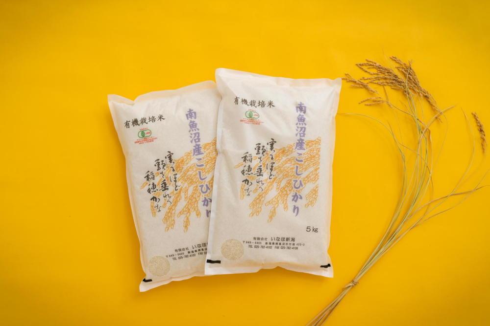 令和5年新米！JAS認証新潟産有機栽培コシヒカリ精米10kg(5kg×2) - 米・雑穀