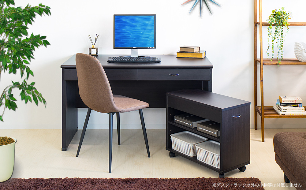 システムデスク１２０&nbsp;デスク&nbsp;ラック&nbsp;セット&nbsp;ブラウン&nbsp;SB99184994659989802