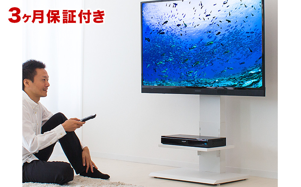 壁掛け風テレビ台&nbsp;ロータイプ&nbsp;ホワイト&nbsp;AKU100959802