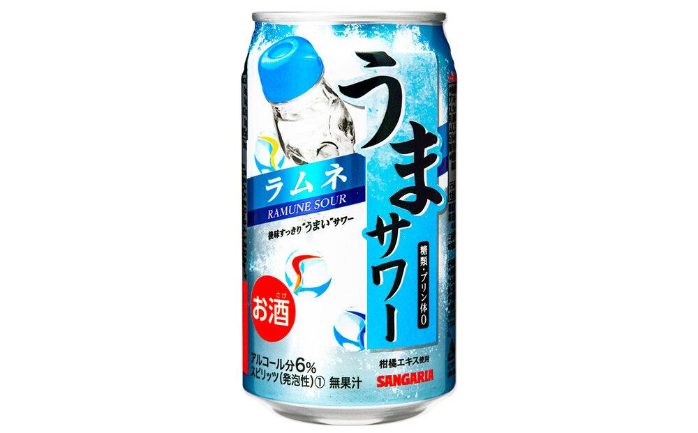 サンガリア うまサワー ラムネ 340ml×24本