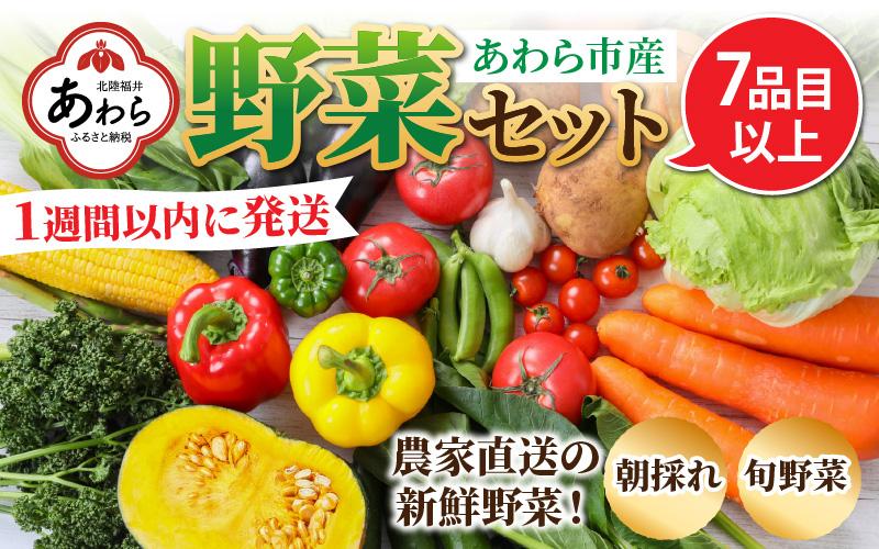 【1週間以内に発送！】農家直送 旬の野菜セット 7品目以上 1箱