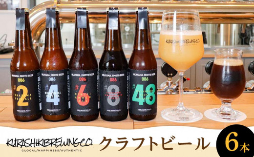 クラフトビール　6本セット OKAYAMA JIMOTO BEER 086　330ml×6本