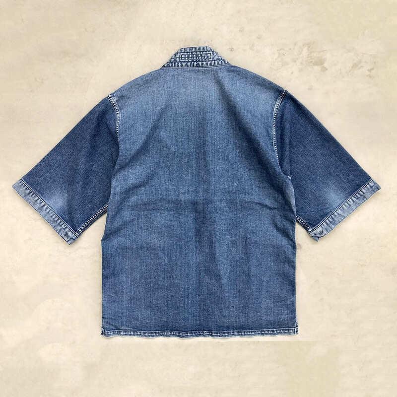 CK66【岡山デニム】“DENTO BLUE” 着物ジャケット [半袖] ／ サイズ大 JTBのふるさと納税サイト [ふるぽ]