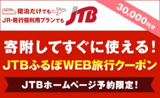 【坂出市】JTBふるぽWEB旅行クーポン（30,000円分）