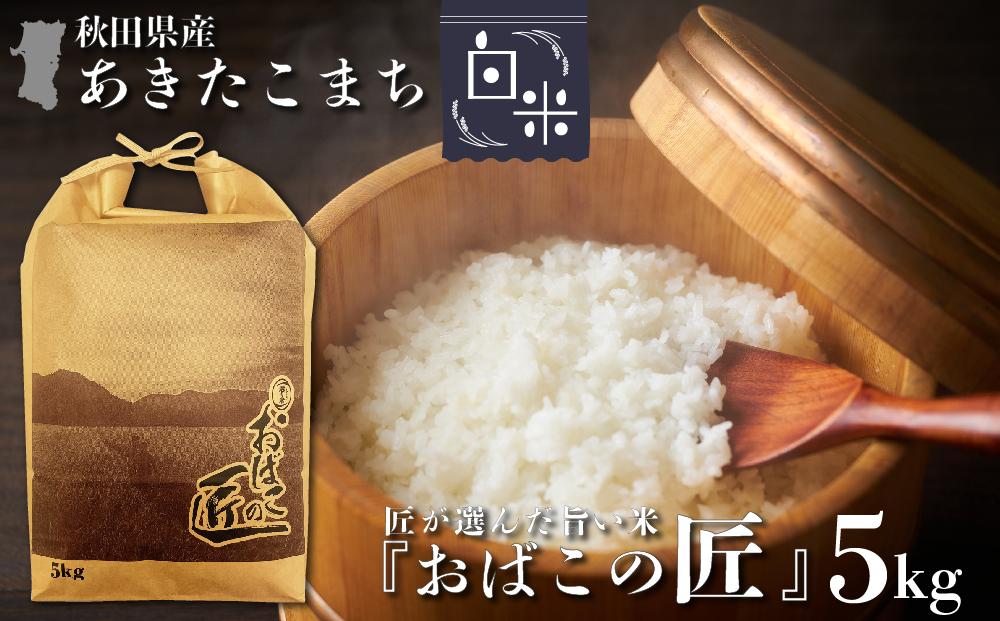 ※令和6年産 新米予約※ 秋田県産おばこの匠あきたこまち　5kg （5kg×1袋）白米