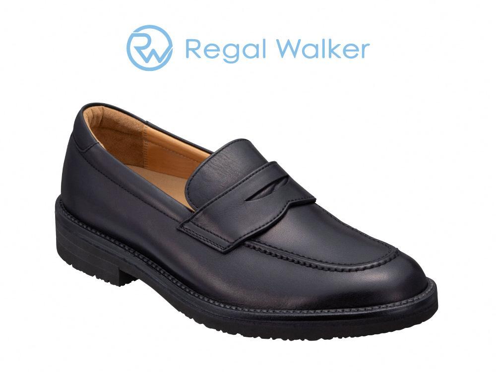 リーガルウォーカー Regal Walker 【2週間程度で発送】 革靴 紳士ビジネスシューズ ローファー ブラック 146W（25.5cm）＜奥州市産モデル＞ メンズ 靴