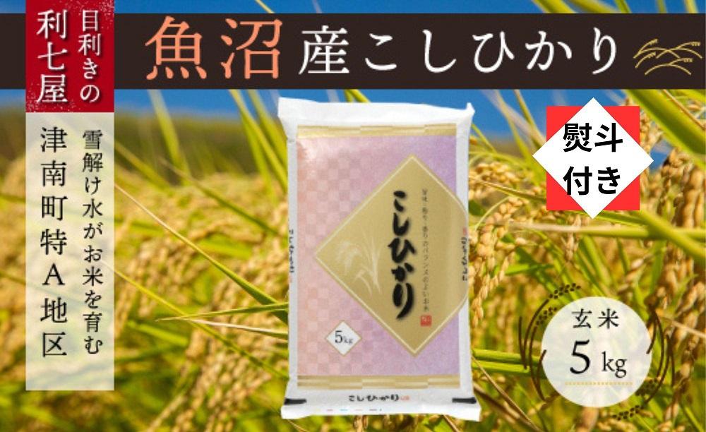 無地熨斗付き【令和4年産】【魚沼産コシヒカリ　JTBのふるさと納税サイト　玄米5kg】雪解け水がお米を育む、津南町特A地区の美味しいお米。　[ふるぽ]