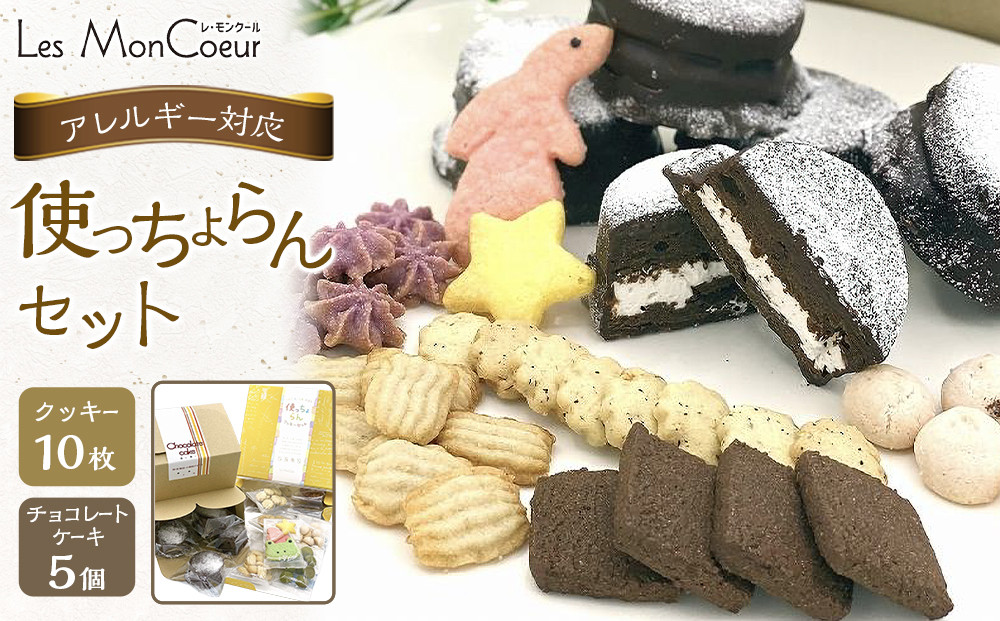 使っちょらんセット（クッキー10枚 チョコレートケーキ5個）アレルギー対応