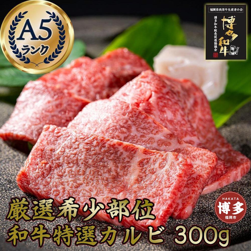 希少部位厳選！特選カルビ 博多和牛A5 300g (１～２人前)