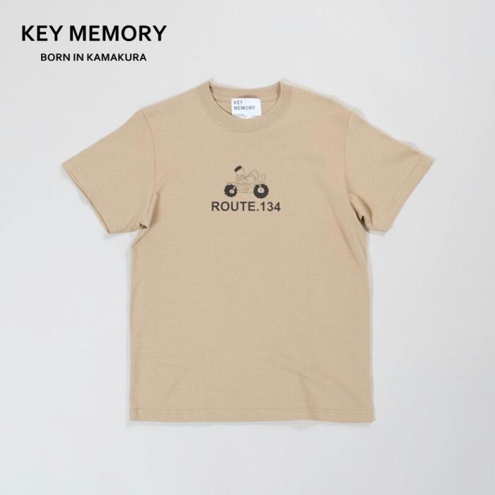 《1》【KEYMEMORY 鎌倉】ルート134イラストTシャツ BEIGE