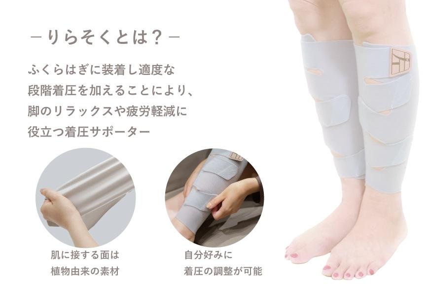 着圧サポーター りらそく 24時間いつでもどこでも 脚のリラックス 疲労 