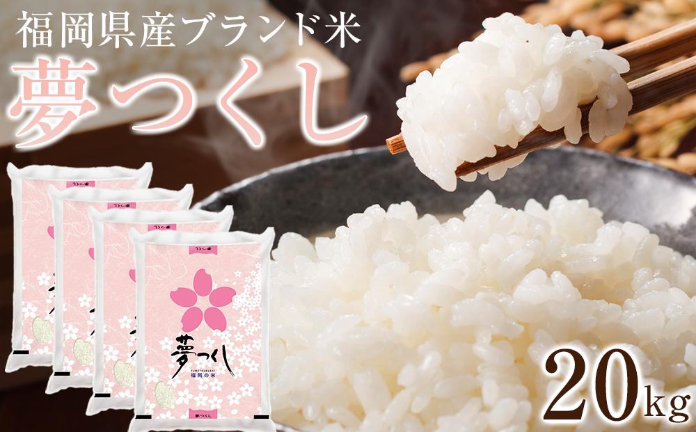 ＜令和6年産＞福岡県産ブランド米「夢つくし」白米　計20kg【米 ブランド米 ブランド 白米 夢つくし 令和6年産 家庭用  お取り寄せ お土産 福岡県産 取り寄せ グルメ 福岡県 筑前町 CE017】