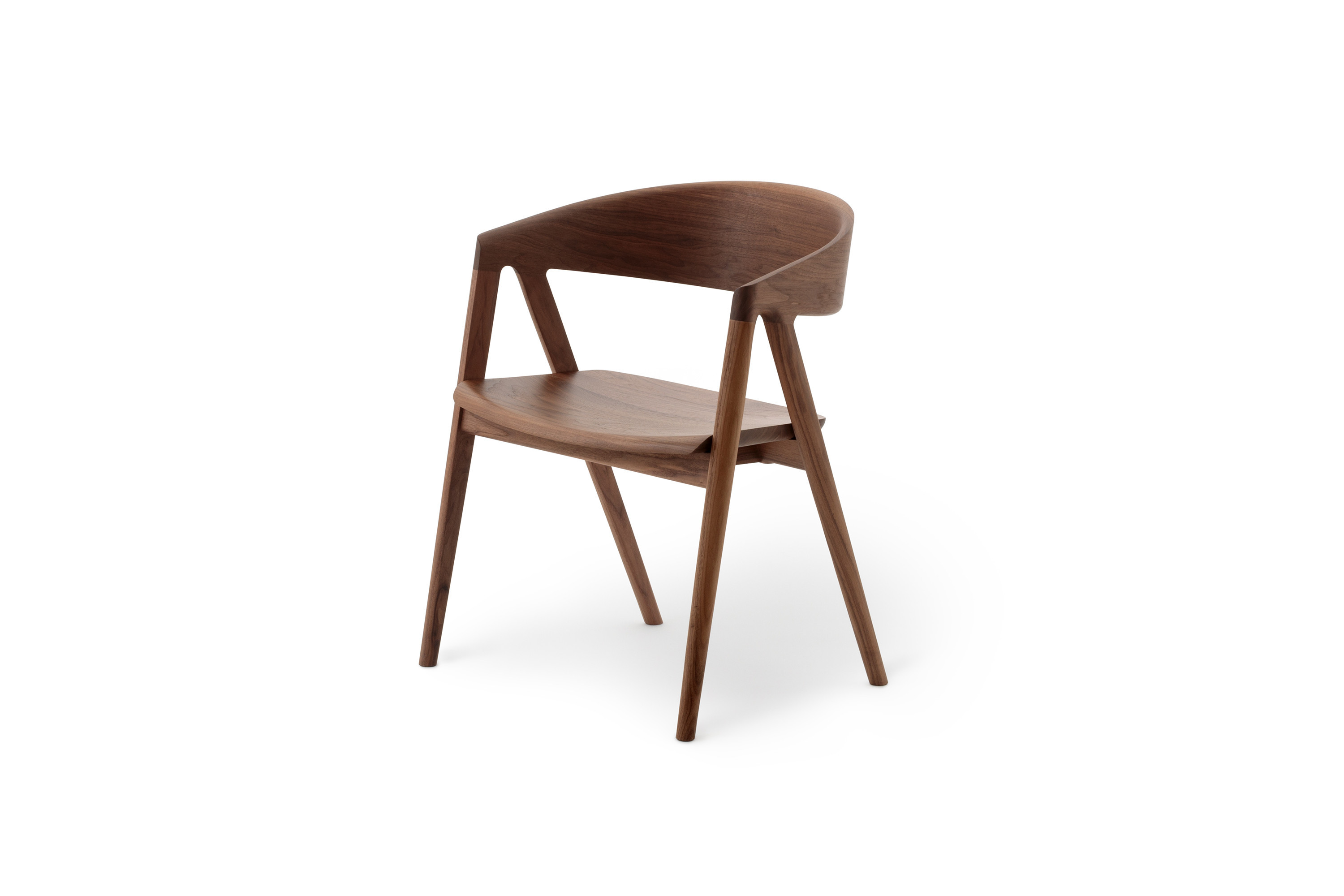 「イストク」HARPチェアウッドシート　ウォールナット