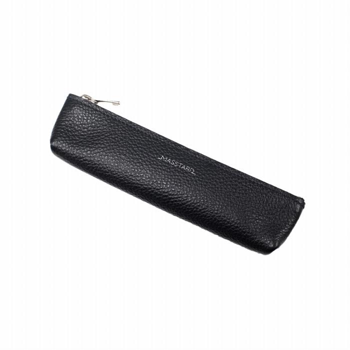 MASSTARD -MINIMAL LEATHER PENCASE - BLACK