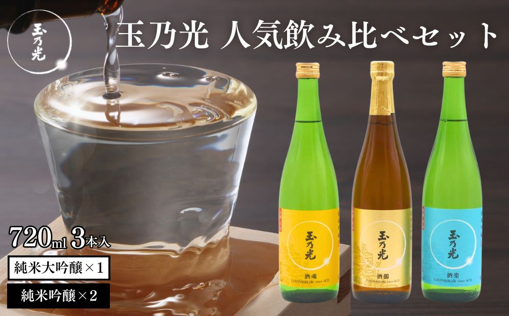 【玉乃光酒造】人気飲み比べセット720ml×3本｜京都&nbsp;老舗&nbsp;日本酒&nbsp;レビュー高評価&nbsp;人気セット&nbsp;[&nbsp;豪華飲み比べ&nbsp;純米大吟醸1本＋純米吟醸2本&nbsp;地酒&nbsp;ご当地&nbsp;お酒&nbsp;日本酒&nbsp;家飲み&nbsp;晩酌&nbsp;おすすめ&nbsp;ギフト&nbsp;プレゼント&nbsp;贈答&nbsp;セット&nbsp;お取り寄せ&nbsp;おいしい&nbsp;ふるさと納税&nbsp;］