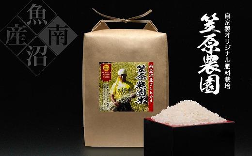 【定期便】【令和6年産新米】南魚沼産 笠原農園米 コシヒカリ（5kg×全6回）