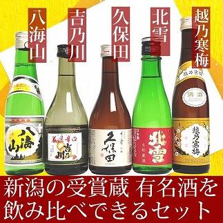 新潟の辛口飲み比べ！金賞受賞五蔵飲み比べセット 300ml 5本 | JTBの