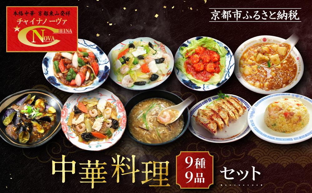 【チャイナノーヴァ】中華料理９種９品セット［ 京都 本格中華 台湾出身シェフ 人気 おすすめ 中華 中華料理 点心 お惣菜 簡単 時短 お取り寄せ 通販 送料無料 ふるさと納税 ］