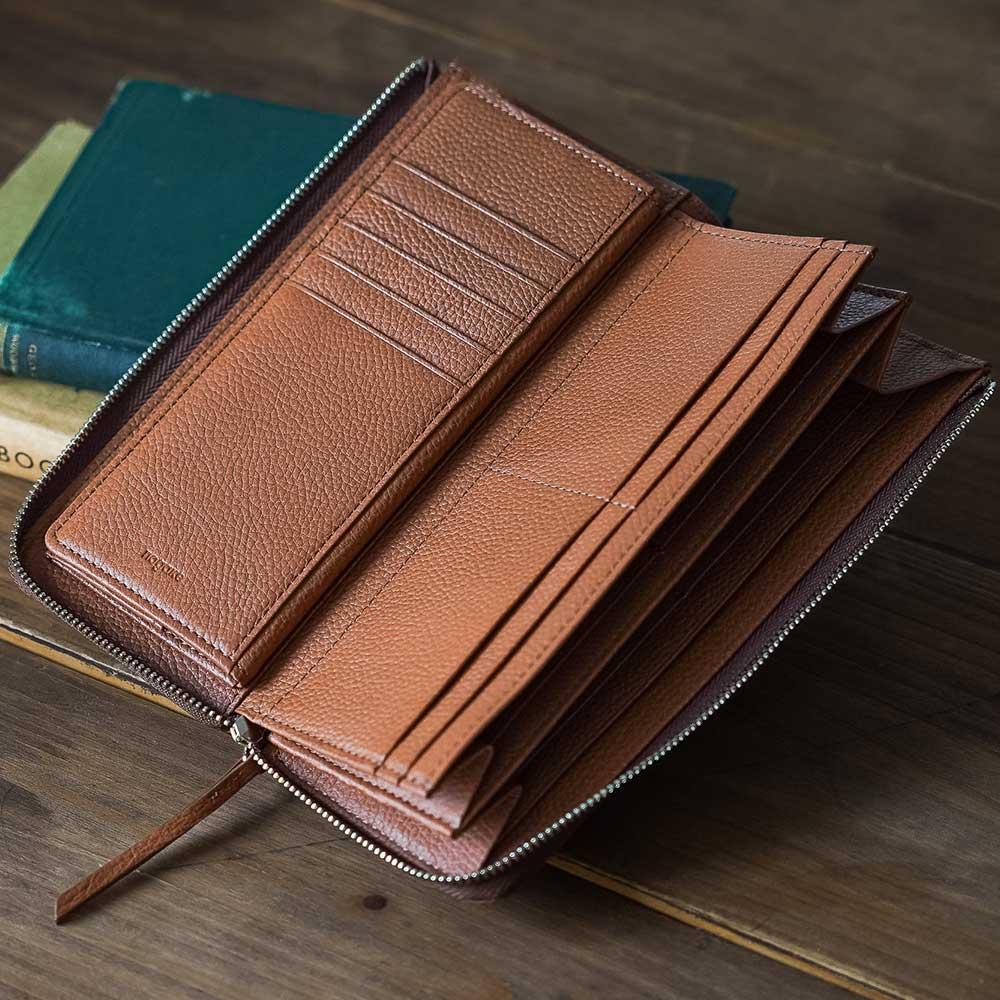 【長財布】Zip long wallet　カラー：Red Brown【雑貨 ファッション 人気 おすすめ 送料無料】