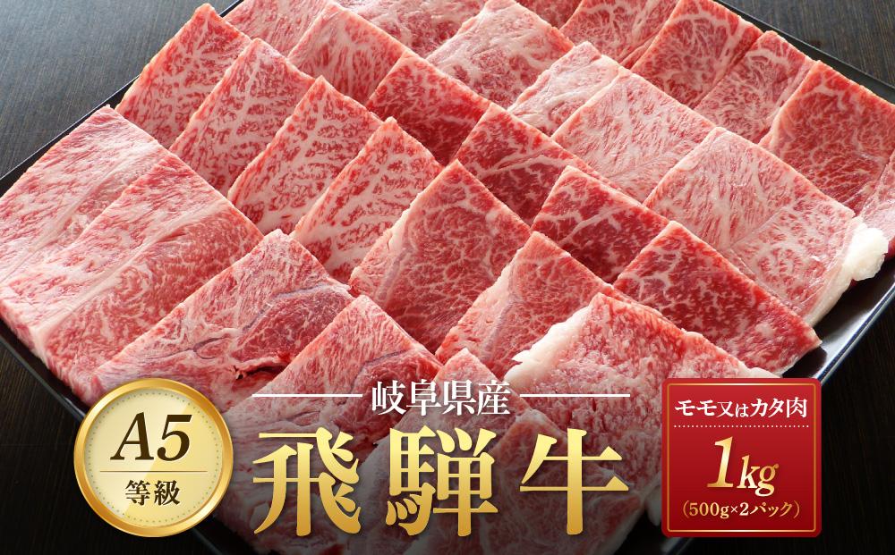 飛騨牛Ａ5 赤身肉 焼肉用 1kg（500g×2パック） モモ 又は カタ 肉 ｜国産 肉 牛肉 焼肉 和牛 黒毛和牛 赤身 グルメ A5等級 おすすめ AD125 【飛騨牛 和牛ブランド 飛騨牛 黒毛和牛 飛騨牛 岐阜 大野町 飛騨牛】