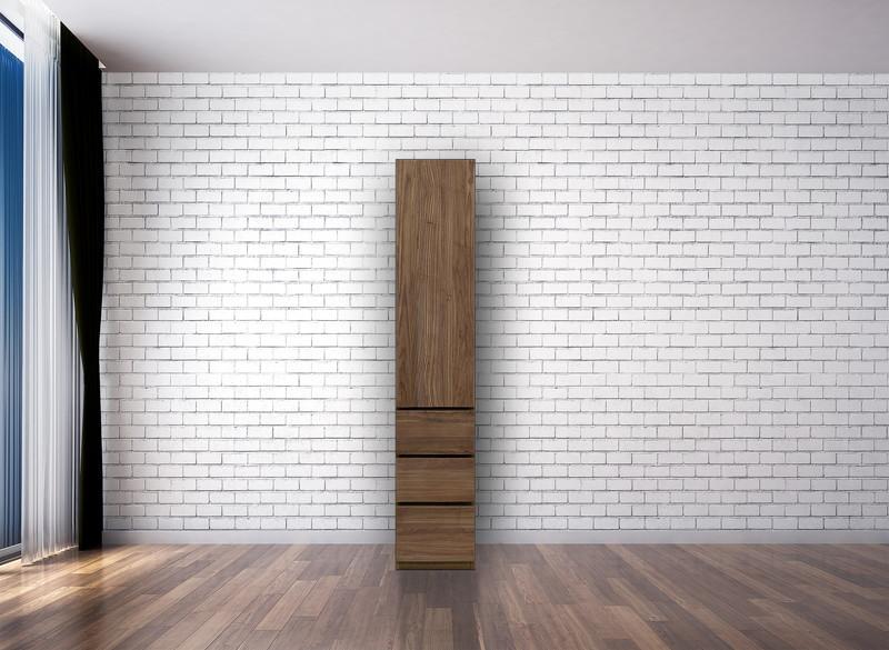 テラ&nbsp;幅40cm&nbsp;板戸キャビネット&nbsp;右開きタイプ&nbsp;壁面収納&nbsp;大川家具【開梱設置】