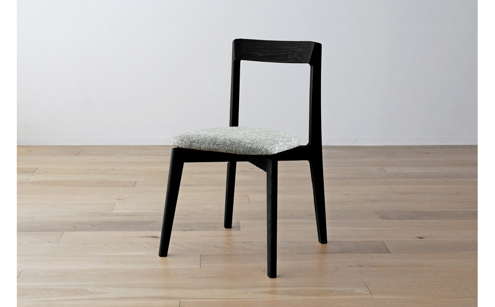 【開梱設置】高野木工&nbsp;RIALTO&nbsp;CHAIR&nbsp;リアルト&nbsp;チェア&nbsp;オーク(黒塗装)&nbsp;布座&nbsp;【10年保証】