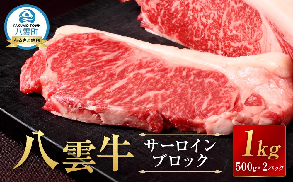 八雲牛 サーロインブロック 1kg （500g×2P）   【 牛肉 牛 肉 サーロイン 食品 グルメ お取り寄せグルメ  八雲町 北海道   】
