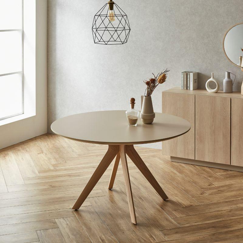 ME 】120cmラウンドテーブル(K-6203KN)【脚NEWcolor white】 | JTBの