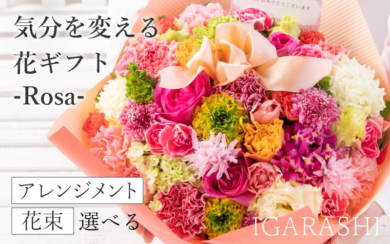 気分を変える花ギフト-Rosa-(アレンジメント・四季限定アイテム)