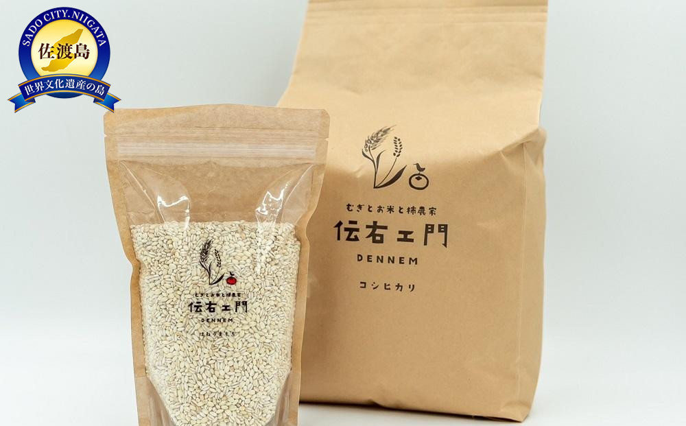 健康な笑顔&nbsp;はねうまもち500gと伝右ェ門コシヒカリ5kg