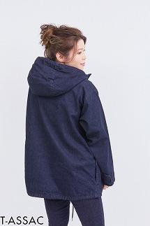 DB28【SIZE:FREE】T-ASSACレディースアノラックパーカ「ANORAK / INDIGO」