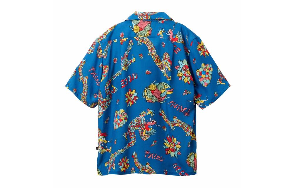 PAIKAJI】アロハシャツ 沖縄 メンズ 半袖 アート ドラゴン ミラクル
