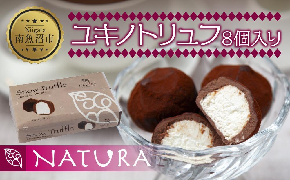 ユキノトリュフ 8個 チョコレート ココア おやつ スイーツ  洋菓子 バレンタイン 誕生日 お祝い 贈り物 ギフト 取り寄せ 冷凍 グルメ 土産 パーティー 魚野の里 ナトゥーラ 新潟県 南魚沼市