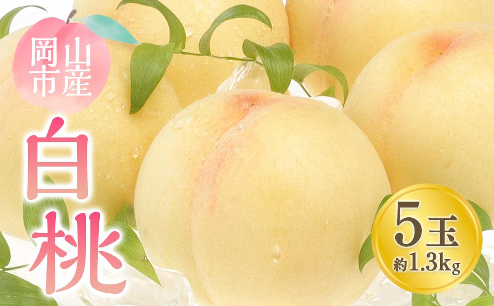 桃&nbsp;2026年&nbsp;&nbsp;白桃&nbsp;5玉&nbsp;合計約1.3kg&nbsp;&nbsp;【桃&nbsp;もも&nbsp;岡山県産&nbsp;国産&nbsp;フルーツ&nbsp;果物&nbsp;新鮮&nbsp;おすすめ&nbsp;人気&nbsp;岡山県&nbsp;岡山市&nbsp;国産&nbsp;&nbsp;ギフト】