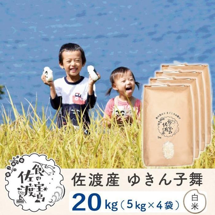 佐渡島産&nbsp;ゆきん子舞&nbsp;白米20kg(5kg×4袋)&nbsp;&nbsp;令和7年産&nbsp;～農薬5割減～