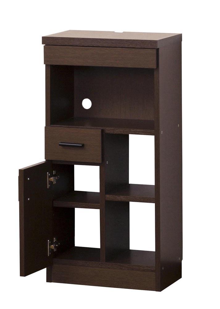 ルーター収納40（W40×D26.5×H80cm） ブラウン 【完成品】 ルーター収納40（W40×D26.5×H80cm） ブラウン 【完成品】 | ヤマダ