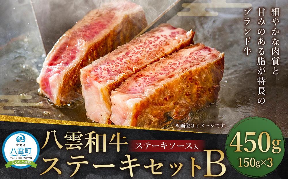 八雲和牛 ステーキセットB(ステーキソース入) 肉 お肉 にく 牛 牛肉 肉セット ステーキセット ステーキ 食品 グルメ お取り寄せ お取り寄せグルメ 人気 おすすめ 送料無料 八雲町 北海道 年内発送 年内配送 】