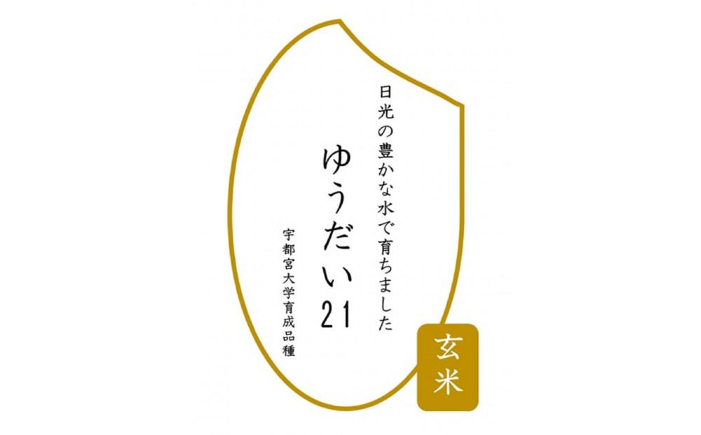 【定期便３ヶ月】令和6年産　ゆうだい21　玄米10kg（5kg×2袋）