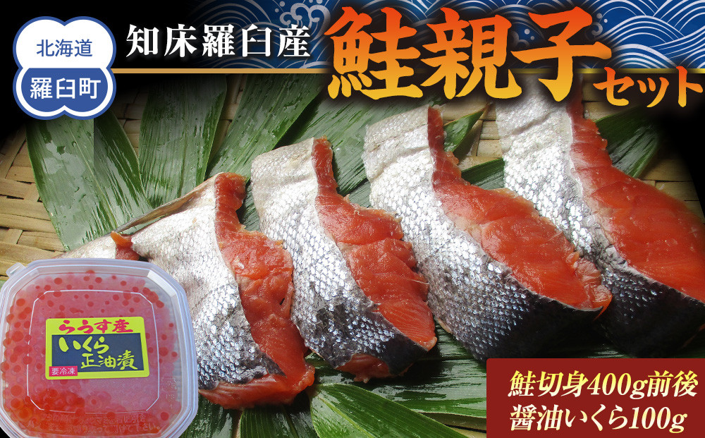 知床羅臼産&nbsp;鮭親子セット&nbsp;鮭切身400g前後・醤油いくら100g&nbsp;各1パック&nbsp;さけ&nbsp;サケ&nbsp;鮭&nbsp;切身&nbsp;焼き魚&nbsp;親子丼&nbsp;イクラ&nbsp;羅臼町&nbsp;北海道&nbsp;生産者&nbsp;支援&nbsp;応援