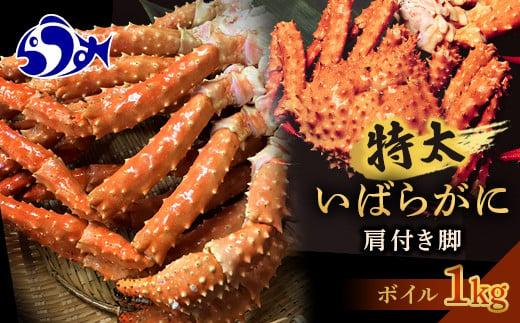 数量限定 特太イバラガニ 肩付き脚 (ボイル 冷凍) 1kg いばらがに かに カニ 蟹 カニ脚 羅臼町 北海道産 海産物 生産者 支援 応援