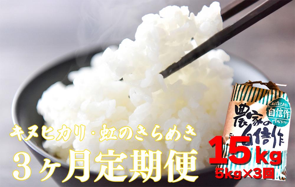 【定期便 9・10・11月発送】2024年 新米 月5kg  合計15kg  和歌山県産 キヌヒカリ 虹のきらめき