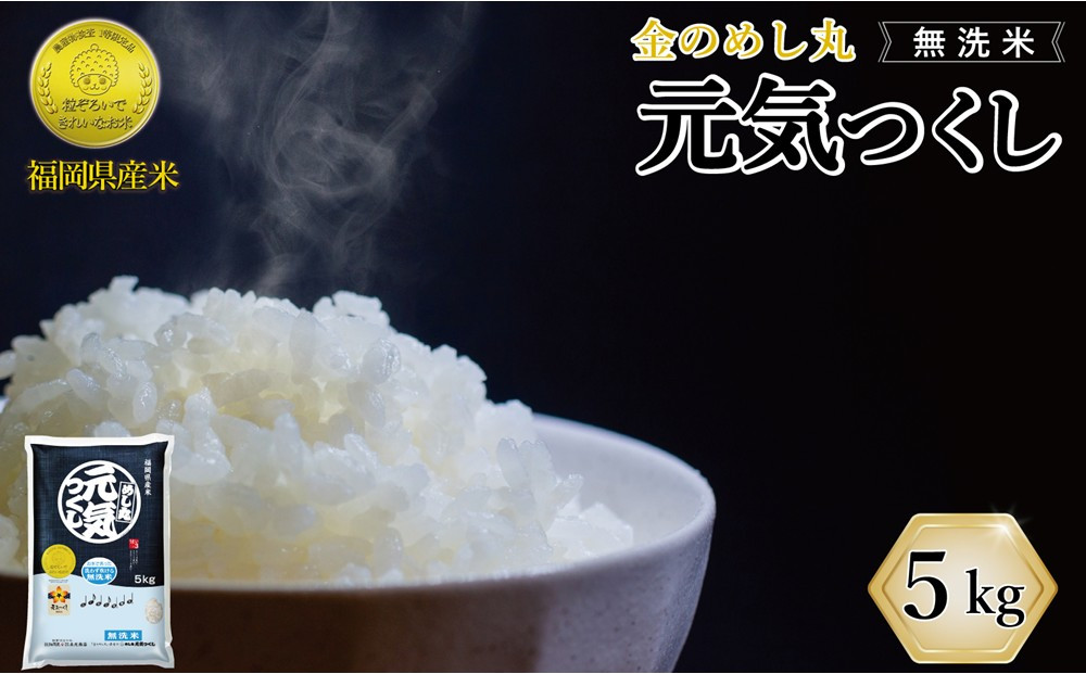 令和7年米&nbsp;福岡県産&nbsp;米&nbsp;【無洗米】金のめし丸元気つくし&nbsp;5kg&nbsp;|&nbsp;無洗米&nbsp;5kg&nbsp;お米&nbsp;こめ&nbsp;白米&nbsp;ライス&nbsp;ブランド米