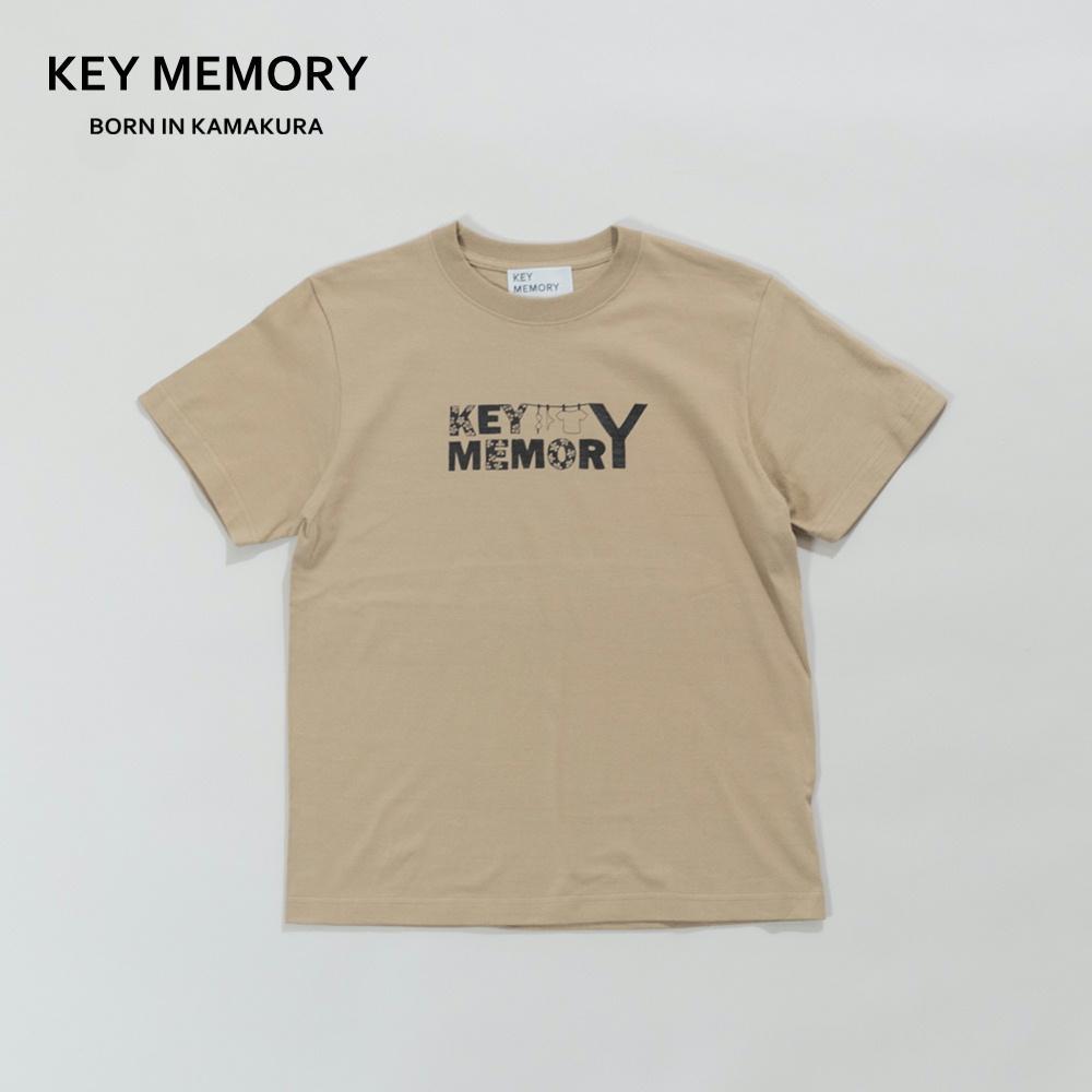 《1》【KEYMEMORY 鎌倉】フラワーロゴTシャツ BEIGE