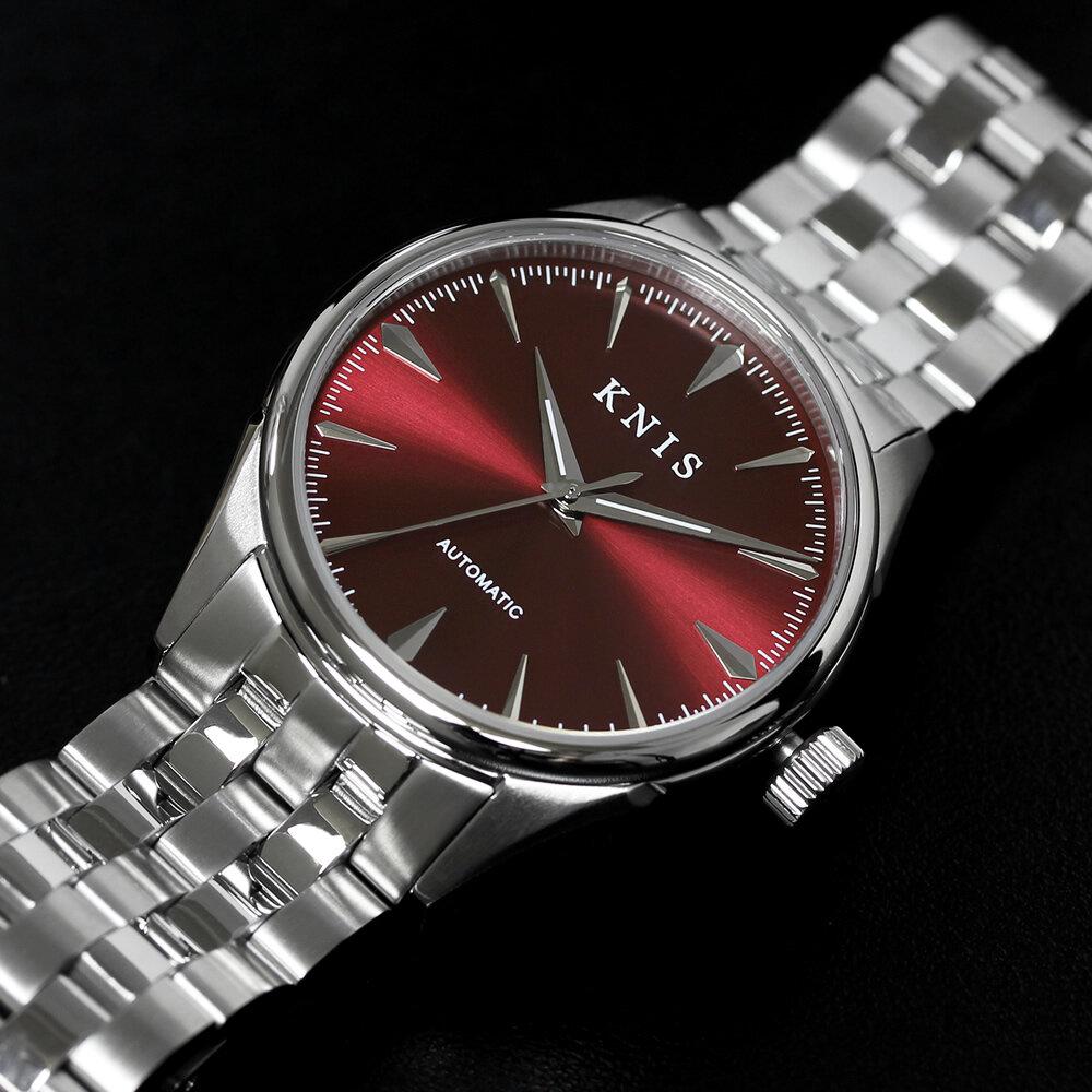 KNIS KYOTO】サンレイダイアル 日本製 自動巻き 腕時計 レッド［ 京都