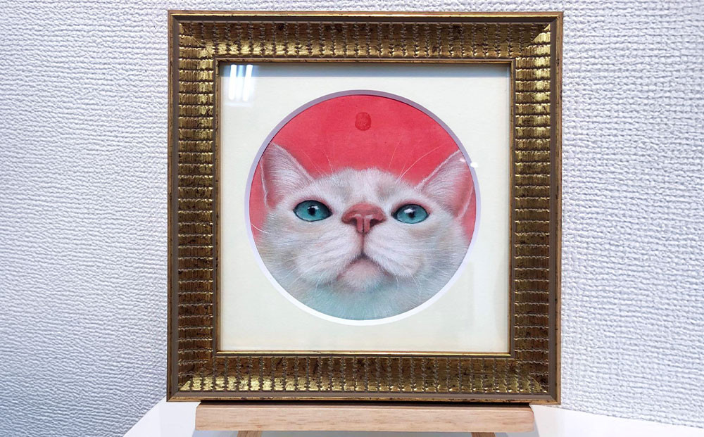 猫の肖像画 日本画（ミニアチュール） | JTBのふるさと納税サイト [ふるぽ]