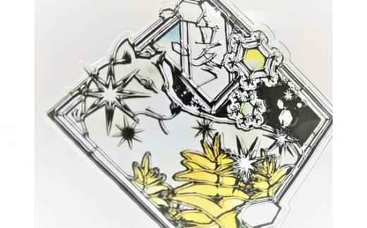 WAKO ガラス 二段 御重 重箱 金箔 手作りガラス ホワイト クリア 工芸