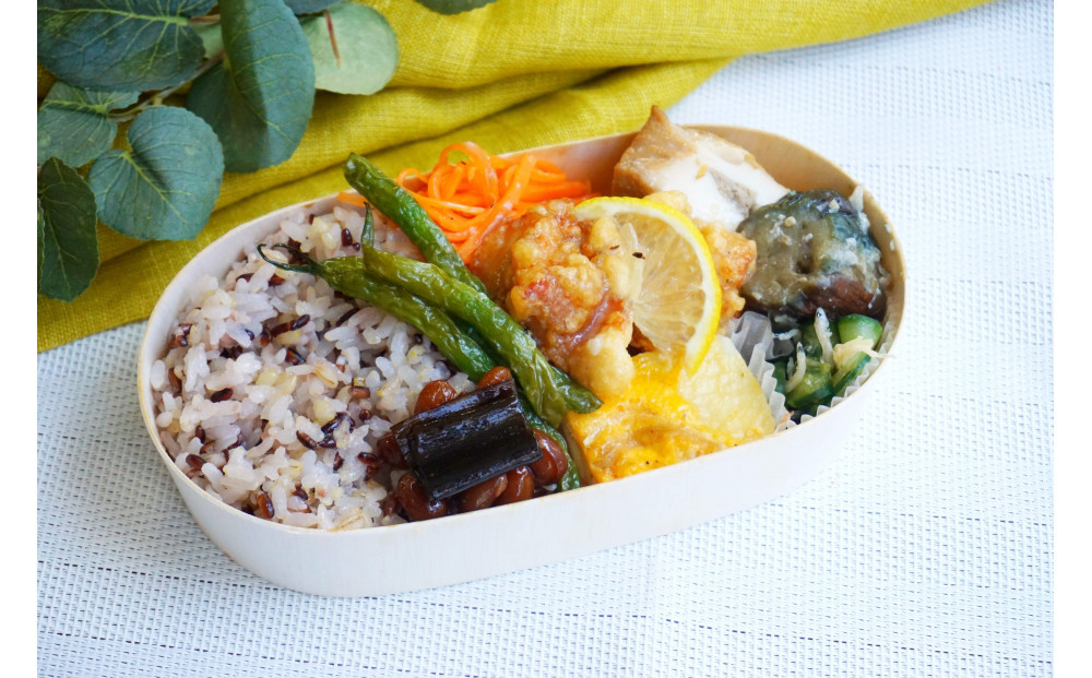 【冷凍】季節のから揚げ弁当3食セット　無添加　無農薬米　有機・特別栽培野菜　九州　福岡　国産食材