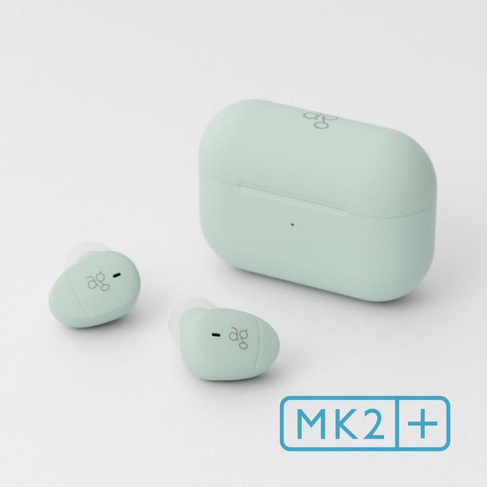 完全ワイヤレスイヤホン ag COTSUBU MK2+ MINT 小さい/軽い/ オートペアリング/ 片耳モード/マイク/通話/IPX4