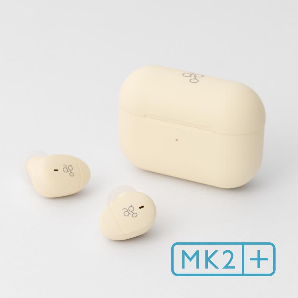 完全ワイヤレスイヤホン ag COTSUBU MK2+ LEMON 小さい/軽い/ オートペアリング/ 片耳モード/マイク/通話/IPX4