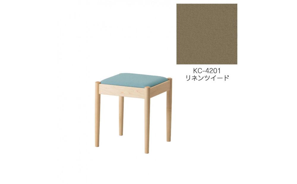 旭川家具　コサイン　フォルクスツール メープル　KCリネンツイード_03579